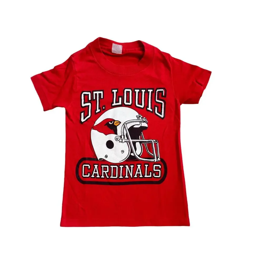 Vtg 1980s Youth St Louis Arizona Cardinals Shirt Small